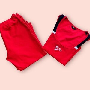 MEXX Sport Athletic Suit Capri Pants, Sleeveless Top Size M